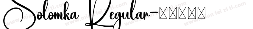 Solomka Regular字体转换